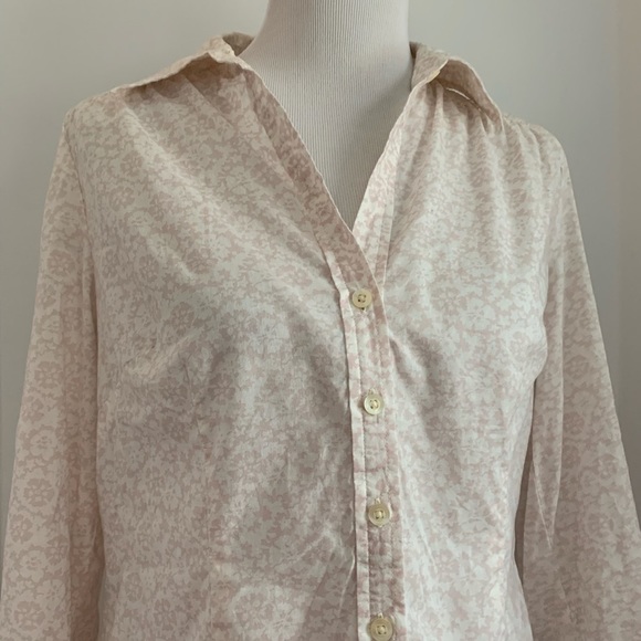 LOFT floral button down medium - Picture 2 of 7